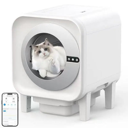 Pet Intelligent Cat Litter Box, Cat Toilet, Electric Cat Litter Box, Large Size, Automatic Feces Shovel, Anti Splash