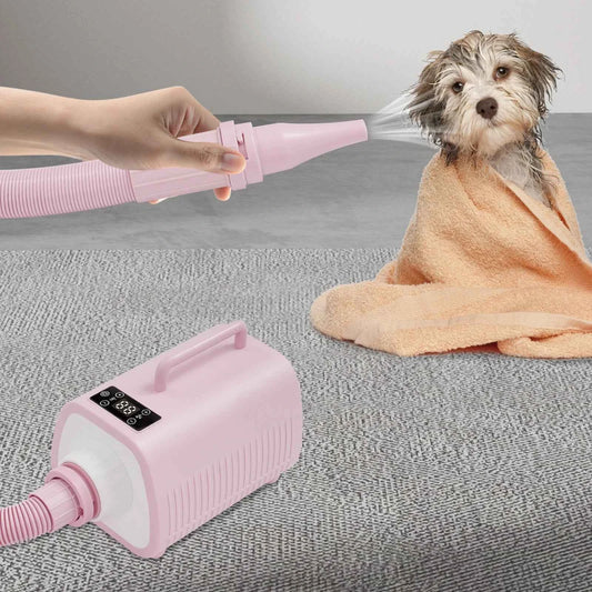 Dog Hair Dryer 120000RPM Dog Grooming Blow Dryer 2100W Pet Grooming Dryer 9 Speed Setting Level for use in Private Homes/Pet Stores/Pet Hospitals