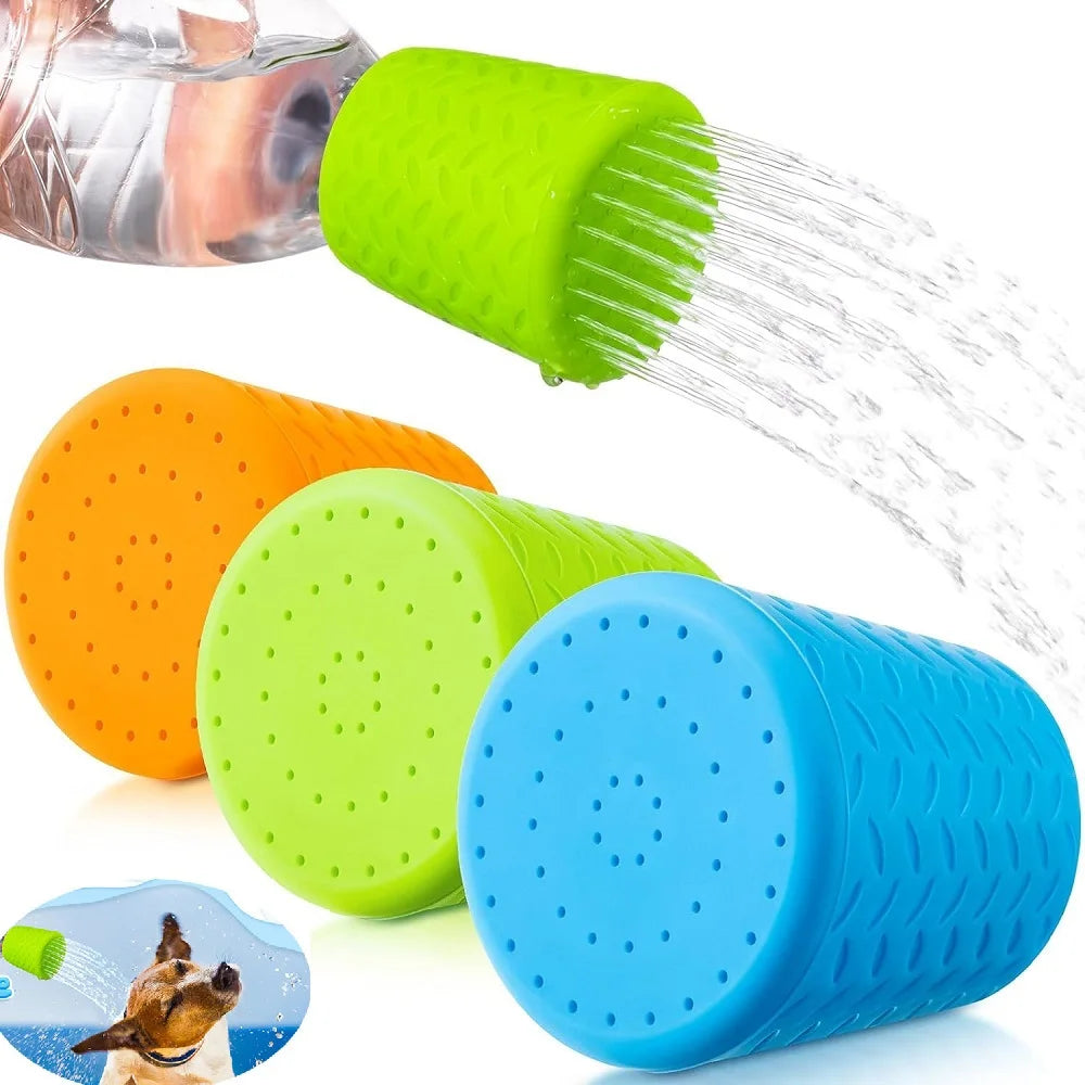 Portable Pet Shower Head - Adjustable Silicone Bath Sprayer for Dogs and Cats, Gentle Water Flow for Outdoor & Indoor Pet