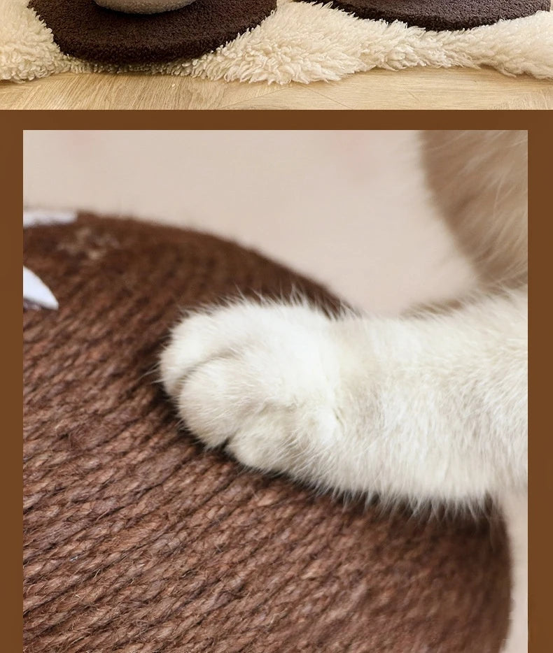 Mushroom Sisal Cat Scratching Post & Board, Vertical Claw Grinding Pad, Durable Non-Shed Cat Scratching Supplies