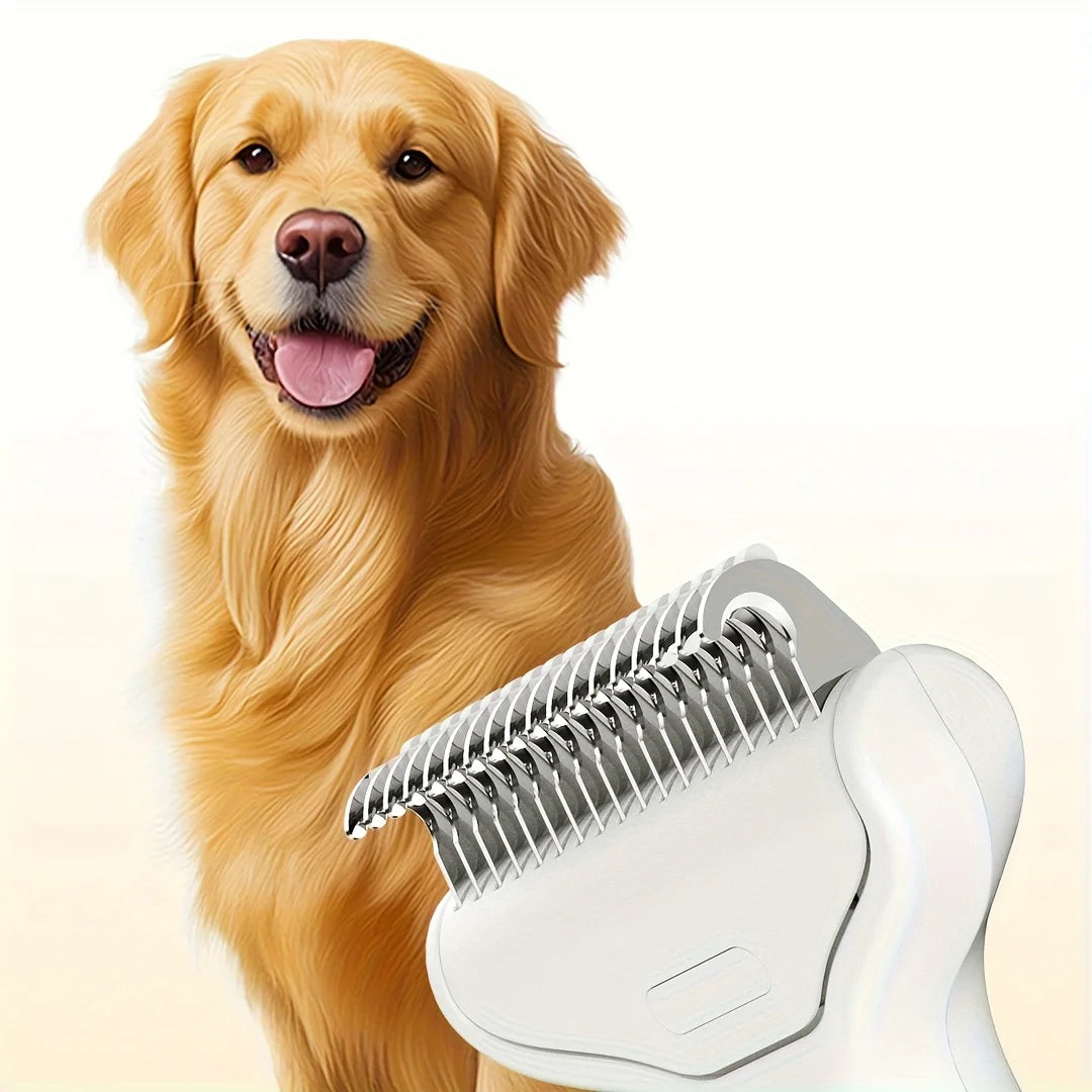 1PC Stainless Steel Dog Hair Removal Brush for Long Hair Breeds Puppy Cat Comb Pet Grooming Products Curved Design
