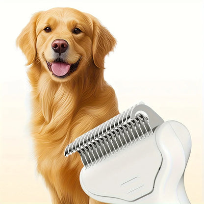 1PC Stainless Steel Dog Hair Removal Brush for Long Hair Breeds Puppy Cat Comb Pet Grooming Products Curved Design