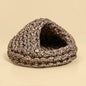 Cute Cat Bed Nest Small Dog Kennel Winter Thick House Weaving Pet Puppy Sleeping Bag Super Soft Cat Sleeping Bed Pet Cushion