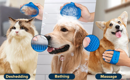 6PCS Pet Grooming Kit for DogsCats  Dog Washing Gloves Bath Brush Bath Gloves Shampoo Brush Pet Grooming Gloves Bath Supplies