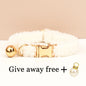 Autumn and winter Teddy fur cat collar bell accessories Kitten neck accessories can be customized laser lettering