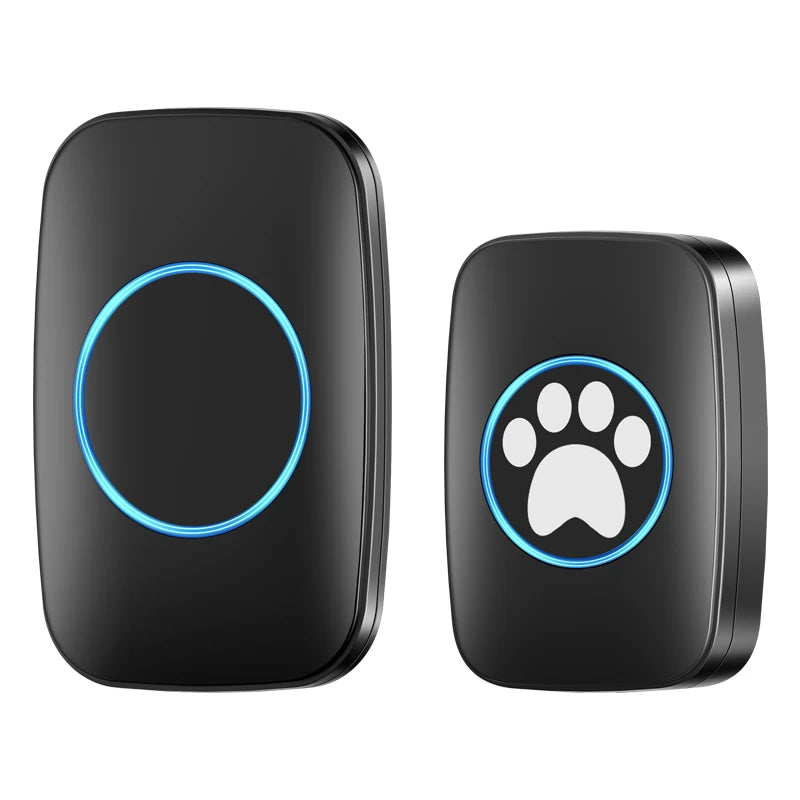 Touch Pet Doorbell 300M/984 ft Range 60 Songs Cat & Dog Training Pager LED Flash light Smart Wireless Doorbell Plug US EU