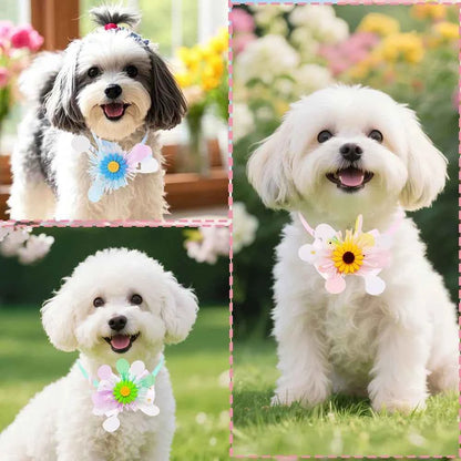 50pcs Fashion Lace Pet Dog Bowties For Dogs Puppy Grooming Decoration Samll Dog  Cat Bow Tie Collar Adjustable Pet Acceccories