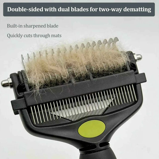 Dog Hair Removal Comb 3 in 1 Professional Dog Brush Pet Grooming Undercoat Rake Fur Knot Cutter Shedding Supplies for Puppy Cat