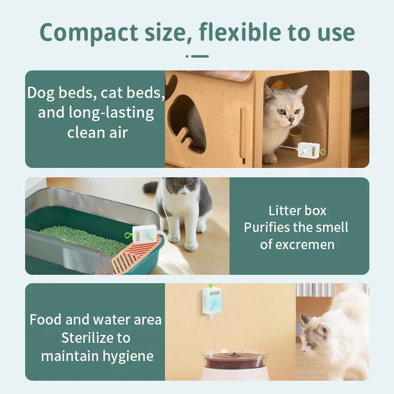 1PC, Pet cat air purifier, built-in sensor, automatic stop and run, USB power supply, purified air, clean air, fresh air, purifi