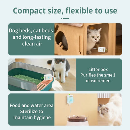 1PC, Pet cat air purifier, built-in sensor, automatic stop and run, USB power supply, purified air, clean air, fresh air, purifi