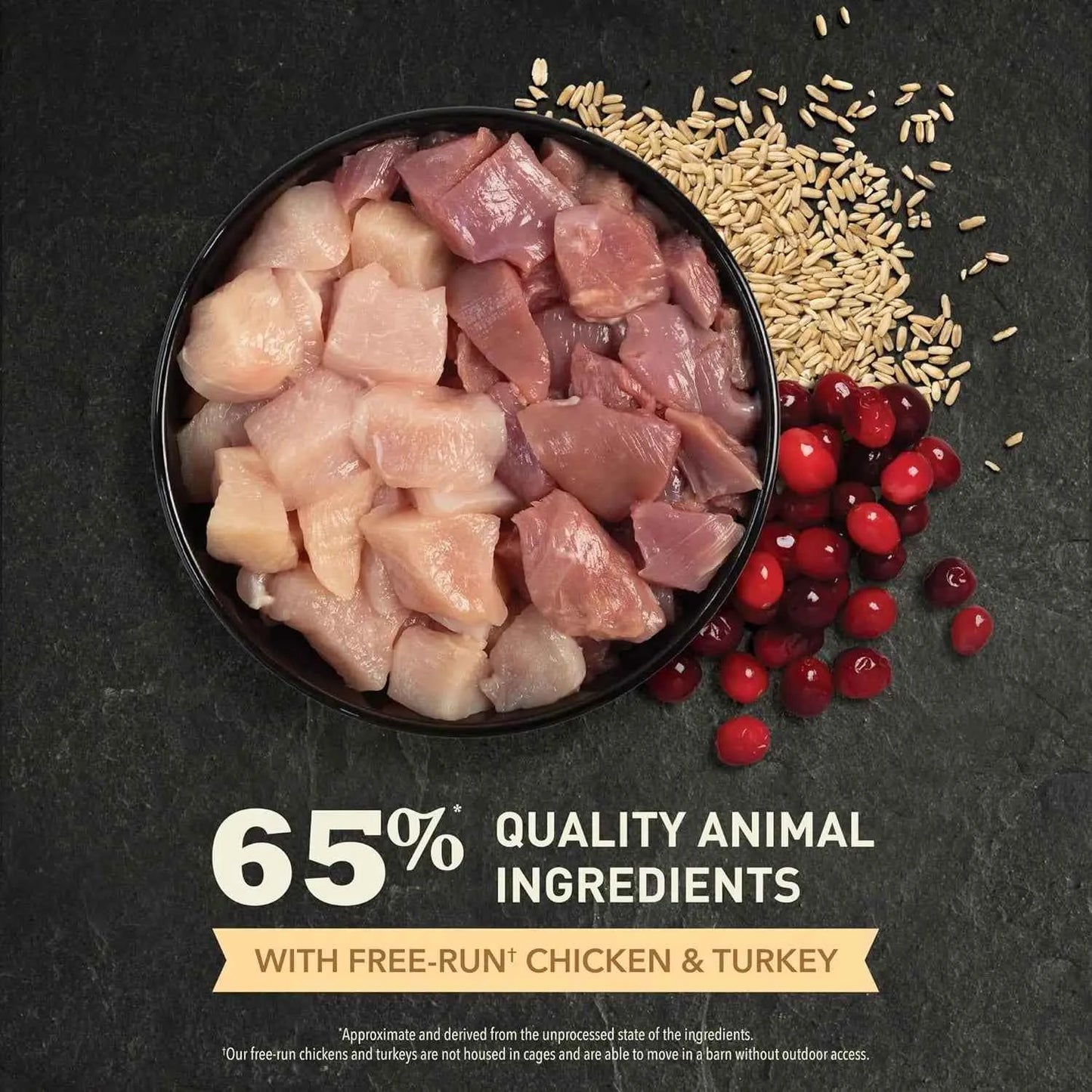 Premium Senior Cat Food with Chicken, Turkey & Duck, 4lb Bag for Aging Felines