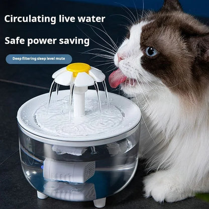 USB Electric Mute 1.2L Pet Water Fountain Automatic Cat Drink Bowl Filter Pet Drinking Dispenser Drinker For Cats Water Filter