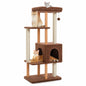Modern Cat Tree for Indoor Cats, Multi-Level Cat Tree with Lage Cat Condo, Sisal Scratching Posts, Natural Wood Posts, Soft Bed