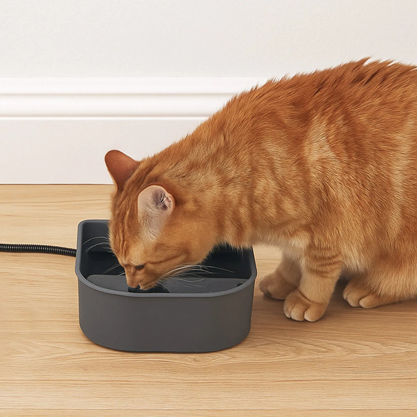 Plastic Heated Water Bowl 1L Hanging Dog Water Bowl Pet Heated Bowl for Rabbits Dogs Cats and All Breed Sizes