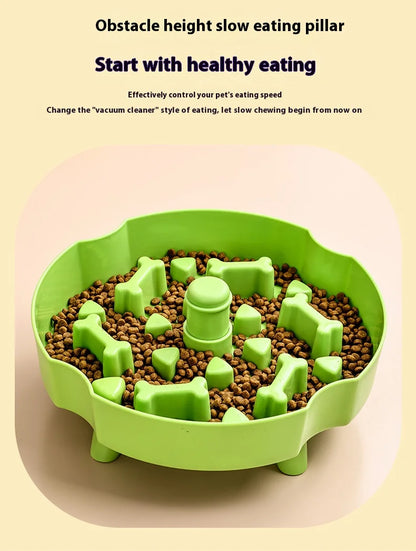 Anti Choking Dog Slow Food Bowl Interactive Durable Cat Bowl Puzzle Toy Rotating Anti Slip Pet Feeding Toy Pet Food Dispenser