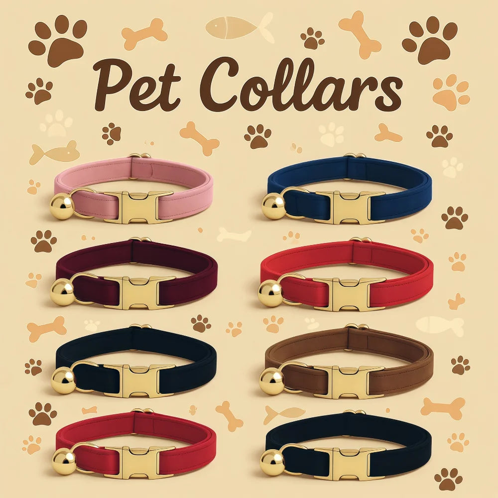Custom Cat Collars With Personalized Text Free Laser Engraving Suitable For Kittens Puppies Pet Accessories And Anti-Lost Collar