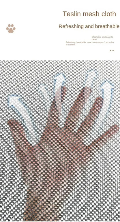 Foldable Elevated Pet Bed - Portable Camping Dog/Cat Bed with Washable Mat, Breathable Dog House for All Seasons