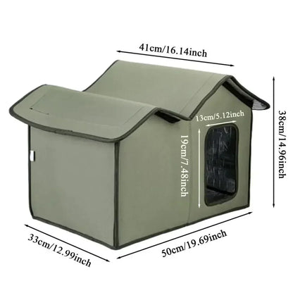 Outdoor Cat House Removable and Washable Design Pet Bed Waterproof Cat Dog Universal Convenient Storage and Washable Dog House