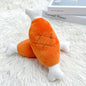 Cute Bone Chicken Leg Fruit Carrot Plush Pet Toys Squeaky Durable Chew Toys for Dogs Cats Interactive Bite Resistant Teething Pe