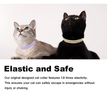 cute Safety Cat Collar Stretch Elastic Collars, Fashion Light Weight Kitten Collar for All Small Large Cat,Puppy Pet Accessories