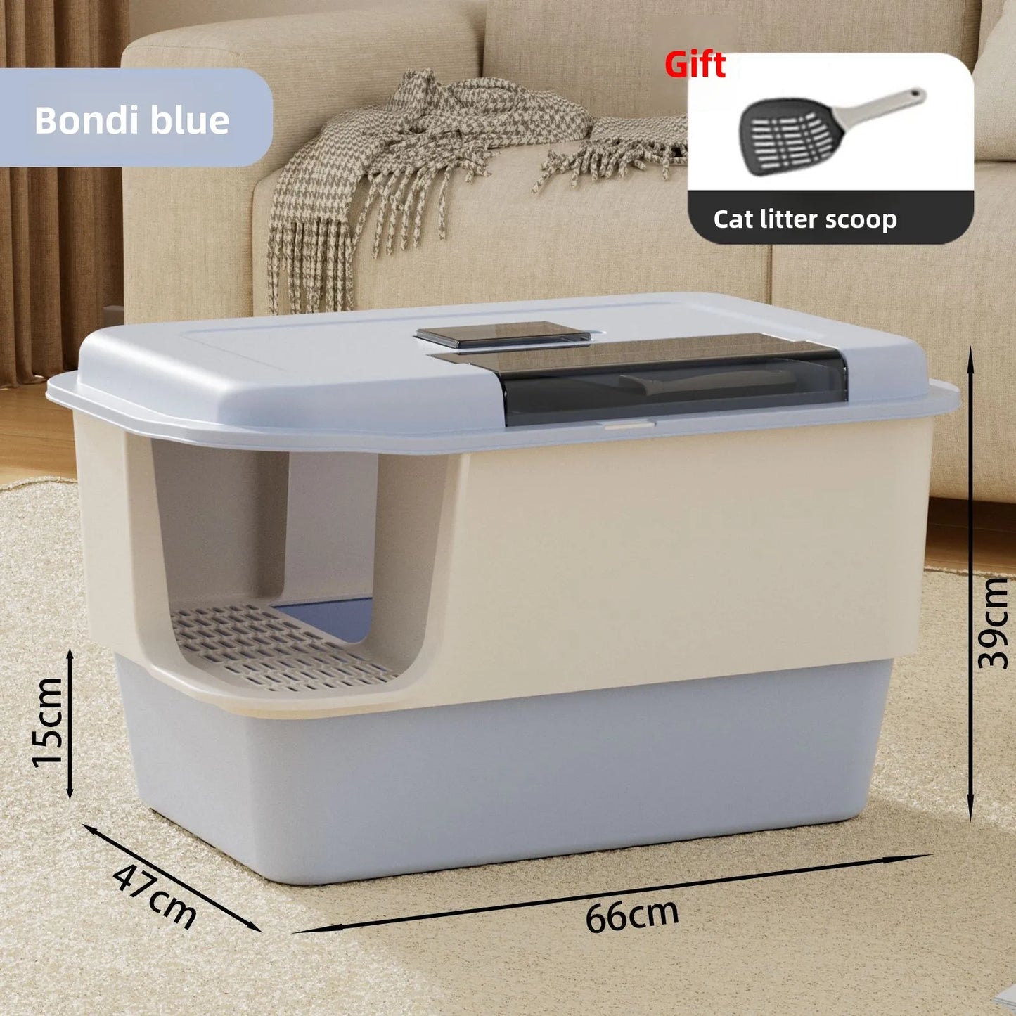 Cat Litter Box Self Cleaning Extra Large Closed Odor Control Anti Splash Corridor Style Covered Cat Toilet  Arenero Autolimpieza