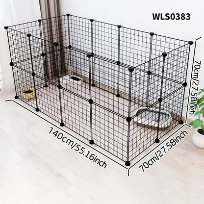 Cat and Dog Pet Fence Indoor Enclosure Freely Combinable Cat Cage Dog Cage Training Isolation Toilet Area for Small and Medium-Sized Dogs