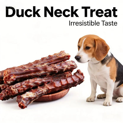 200g Air-Dried Duck Neck Dog Treats Delicious Flavor Natural Teeth Cleaning Dental Care Chews for Dogs