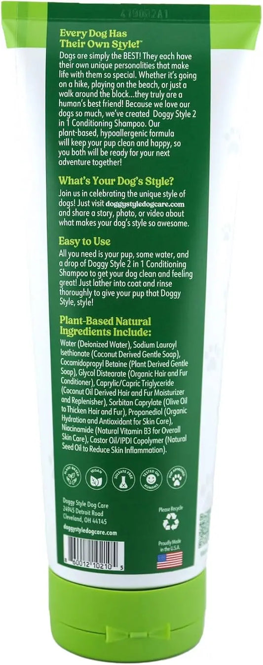 Dog Shampoo & Conditioner for Dry Skin & Itch Relief, Hypoallergenic, Plant-Based with Coconut & Olive Oils, Tear-Free, Anti-Dan
