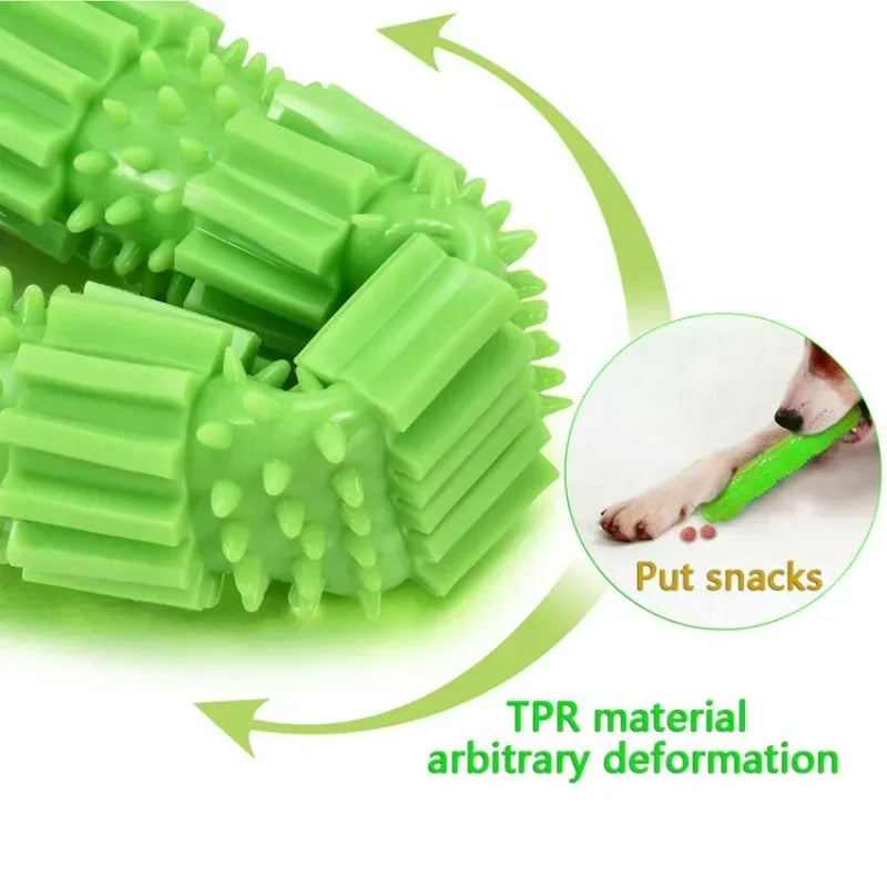 Dog Chew Toys Heavy Duty Rubber Aggressive Chewer Teeth Grinding Cleaning Gear Shape Random Color Teeth Grinding and Cleaning