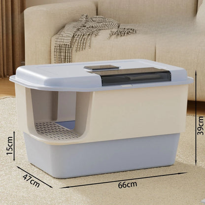 Cat Litter Box Self Cleaning Extra Large Closed Odor Control Anti Splash Corridor Style Covered Cat Toilet  Arenero Autolimpieza
