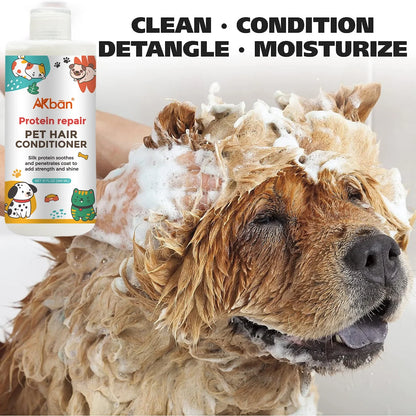 Pet Conditioner Cat Dog Shower Gel Shampoo Deep Cleaning Deodorizing Anti Itch Hair Soft Fluffy Lasting Fragrance Pet Supplies