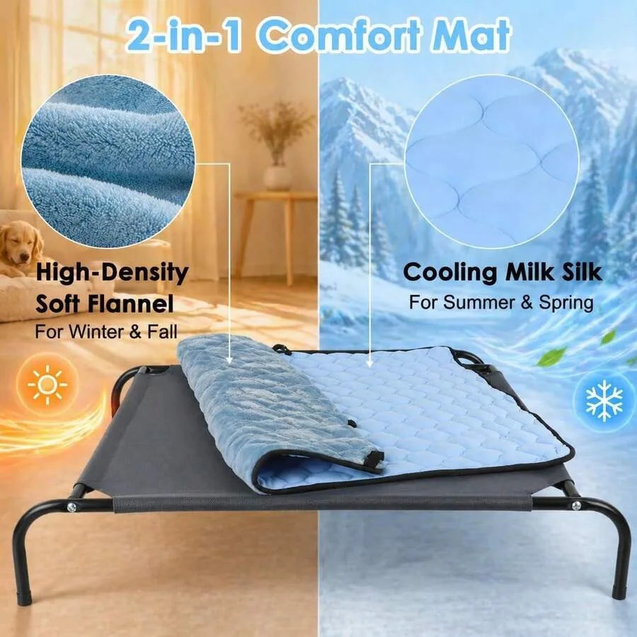 Pet Ice Silk Cooling Mat, Breathable and Non-Slip, Summer Heat Relief, Waterproof, Suitable For Dogs Cats, Universal Size For C