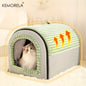 KEMORELA Thickened All-Season Enclosed Pet Bed Portable Dog House Cat Tent with Washable Bedding for Small Medium Large Dogs