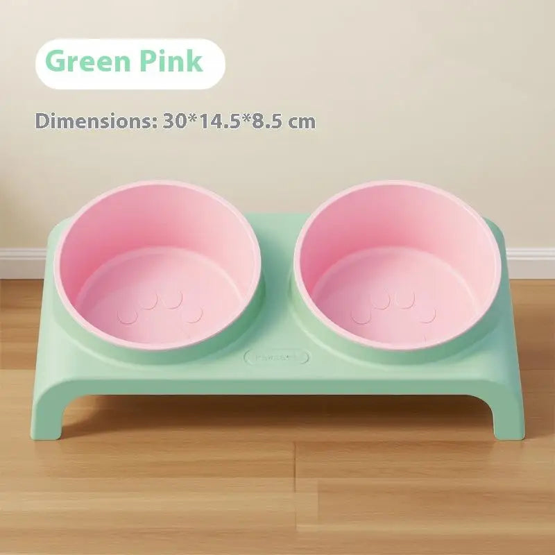 Food Feeders Pet Double Bowls Feeder Adjustable Height Cats Dogs Drinker Water Bowl Dish Elevated Feeding Supplies