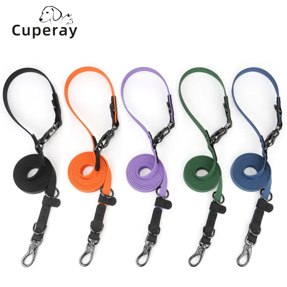 Waterproof Dog Leash with 2 Hooks for Walking,Adjustable for Traffic Control Safety Durable and Odor Proof for Medium Large Dogs