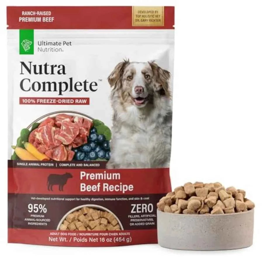 Nutra Complete 00% Freeze Dried Raw Veterinarian Formulated Dog Food with Antioxidants Prebiotics and Amino Acids