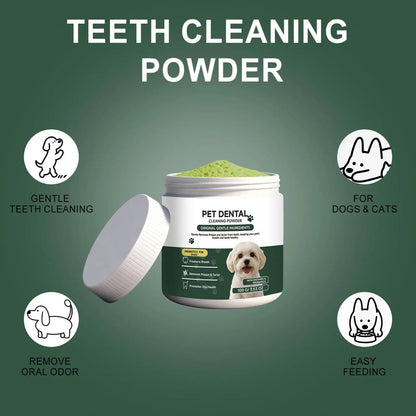 100g Dog Tooth Powder Freshen Breath Natural Plaque Tartar Remover Probiotic Teeth Cleaning Dental Care For Puppy Small Large