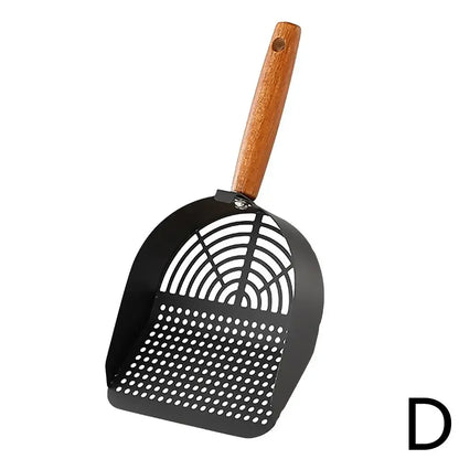 Steel Cat Litter Scoop Long Handle Pet Waste Shovel Cleaning Tool for Tofu Sand Litter Box Cats Supplies