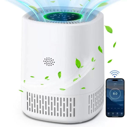 Smart WiFi Pet Air Purifier for Bedroom ,Filter Cleaner H13 True HEPA Filter Smoke Allergies Pet Dander Odor Dust, Office