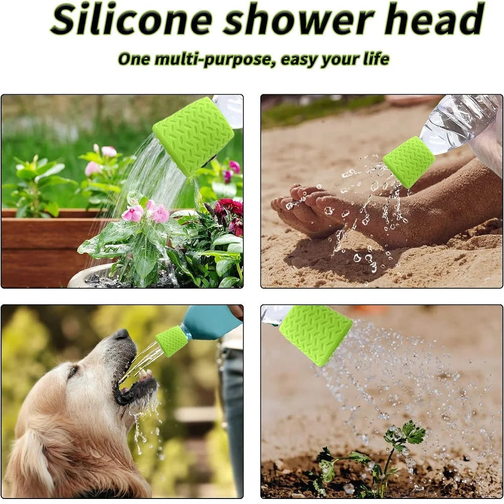 Portable Pet Shower Head - Adjustable Silicone Bath Sprayer for Dogs and Cats, Gentle Water Flow for Outdoor & Indoor Pet