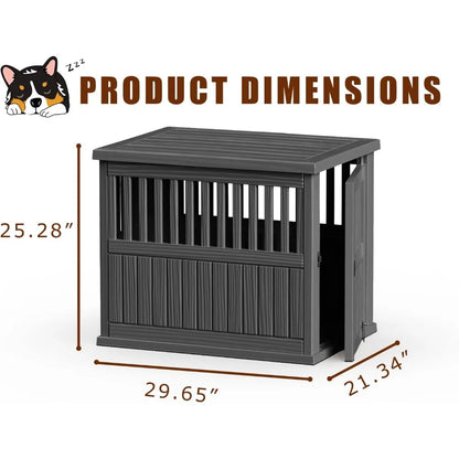 30 INCH Dog Crate Furniture Lockable Indoor Dog Kennel Dogs Cage Heavy Duty Decorative Pet Cage End Table for Small/Medium Dogs,