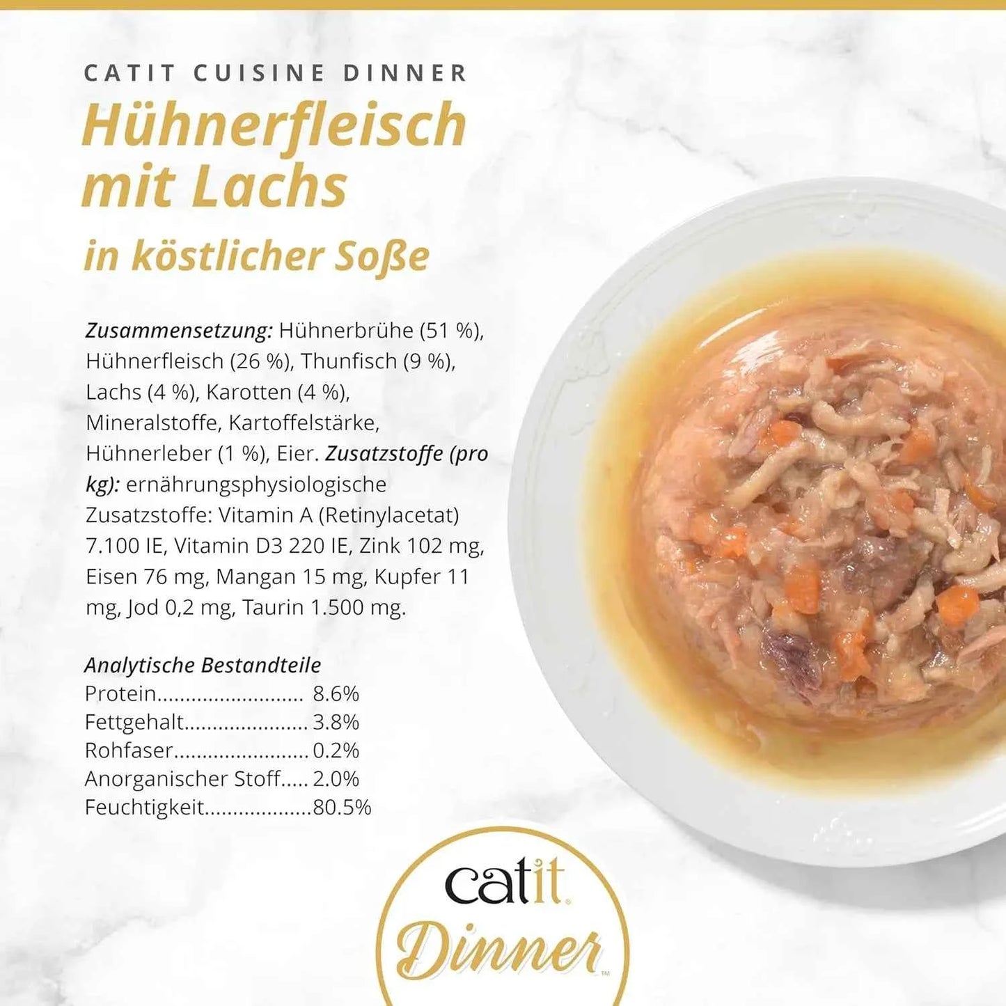 Hydrating Wet Cat Food with Chicken, Salmon & Carrot - Healthy Meal for All Ages