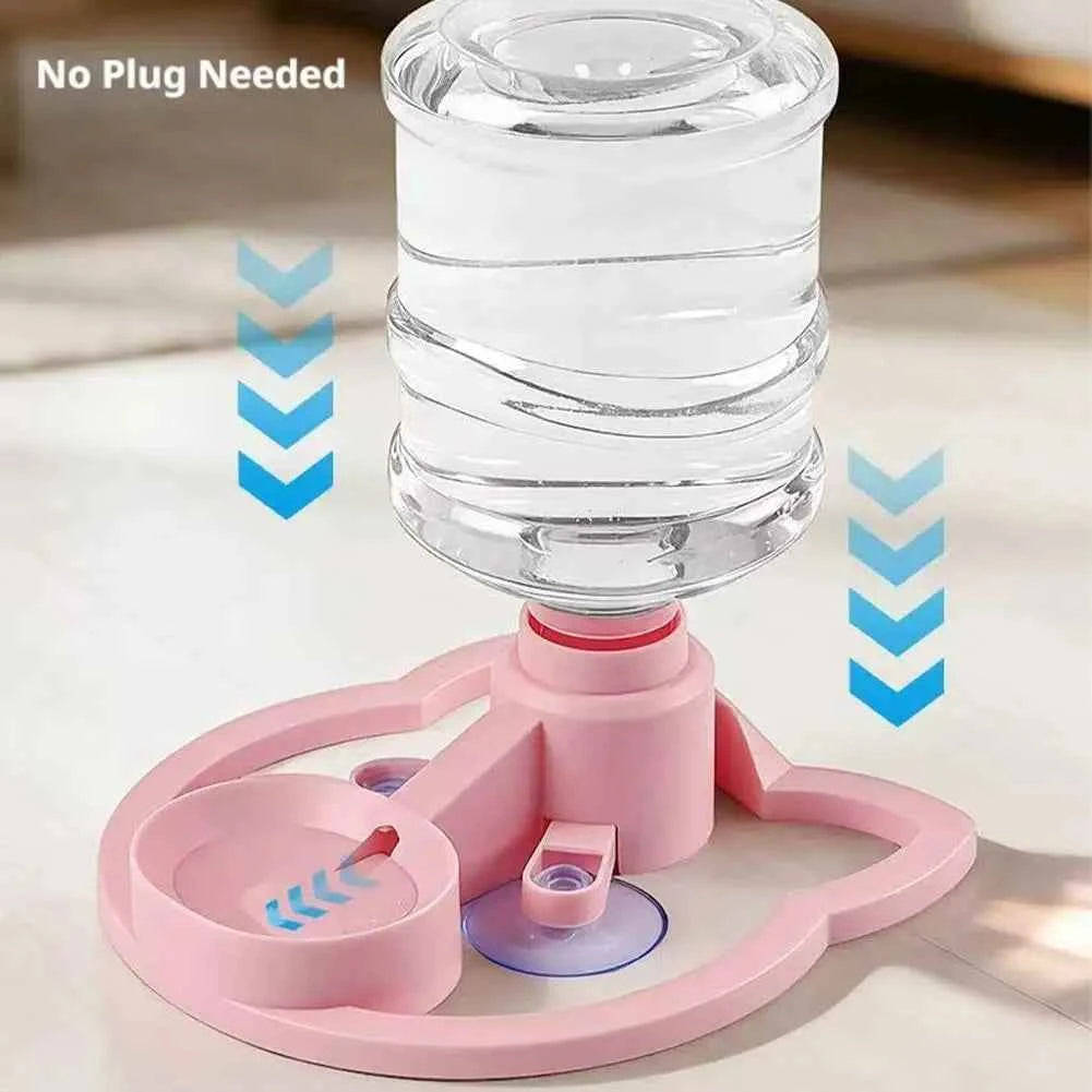 Anti Overturning Splash-proof 2-in-1 Pet Water Dispenser Automatic Water Renewal Cat Drinking Machine Suction Cup Cat Bowl