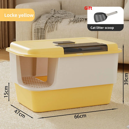 Cat Litter Box Self Cleaning Extra Large Closed Odor Control Anti Splash Corridor Style Covered Cat Toilet  Arenero Autolimpieza