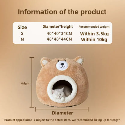 Cat nest autumn and winter pet nest cat house cat bed house nest thickened warm cat sleeping cradle nest kitten kennel