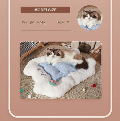 HOOPET Cat Mat  Cat Sleeping Cushion Cat Bed Pillow Mattress Pet Floor Mat Kennel Winter Warm Dog Mat Pet Supplies