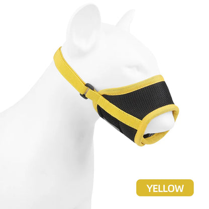 Dog Muzzle,Soft Nylon Muzzle Anti Biting Barking Chewing Air Mesh Breathable Adjustable Pets Muzzle for Small Medium Large Dogs