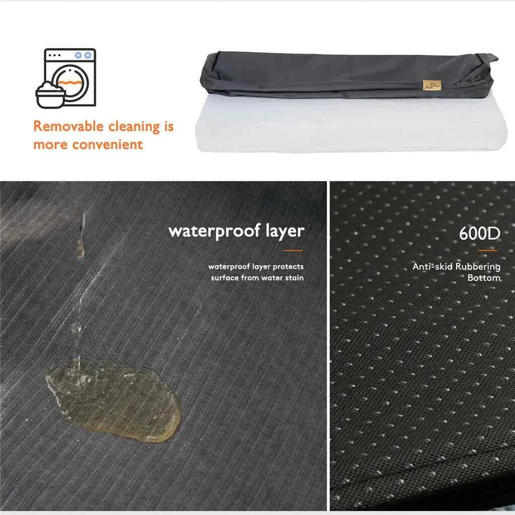 M L XL 2XL Dog Bed Jumbo Pet Orthopedic Bed Memory Foam Base Crate Mattess Cushion with Washable Cover Waterproof