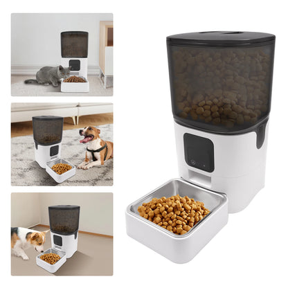 6L Automatic Pet Feeder Remote APP Control Smart Pet Food Dispenser 220V/110V Timing Feeder for Small Cats and Dogs