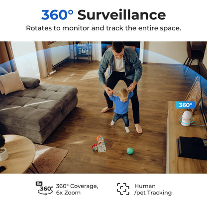 IMILAB C40 Home Security 5G WiFi Camera Indoor Cam 4K PTZ for Baby/Pet with Person Pet Track Powerful AI Detection Mihome